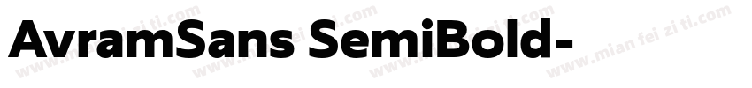 AvramSans SemiBold字体转换